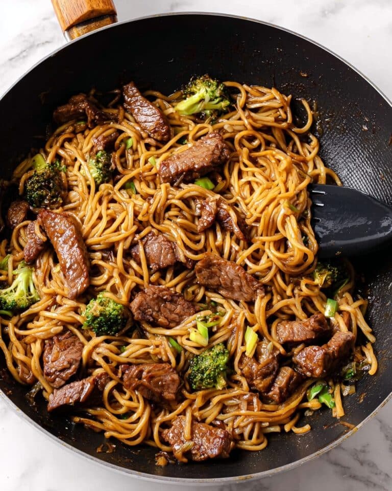 Beef and Broccoli Lo Mein Noodles Recipe
