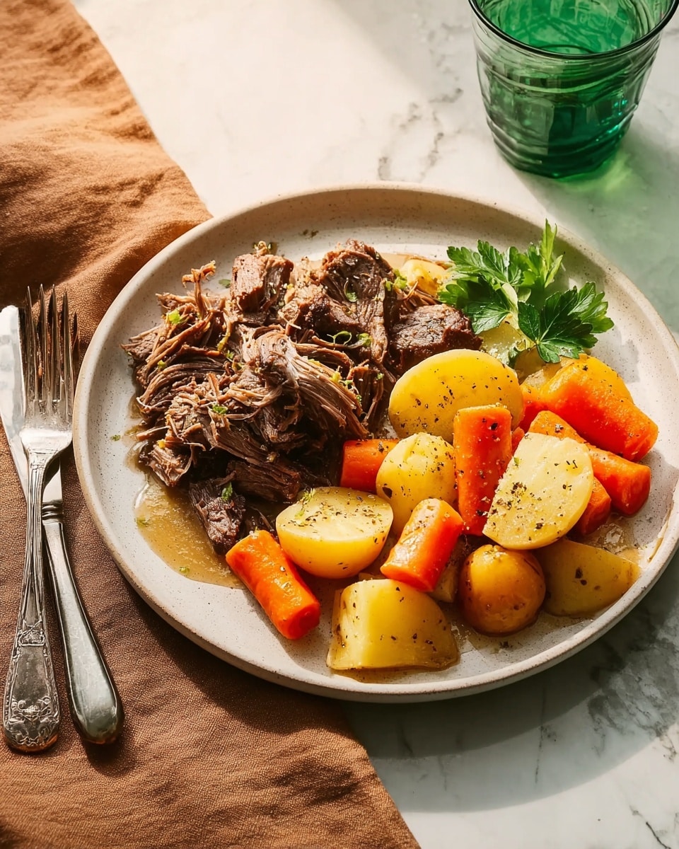 Easy Slow Cooker Pot Roast Recipe - Recipe Image