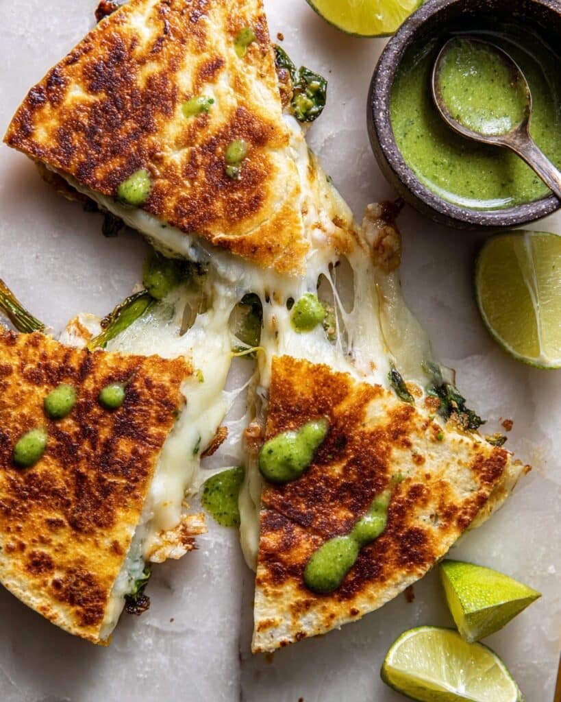 Crispy Cheese and Chicken Wraps with Creamy Jalapeño Sauce Recipe