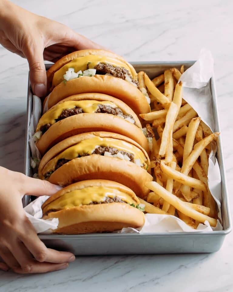 Creamy Butter Burger with Sweet Onion and American Cheese Recipe