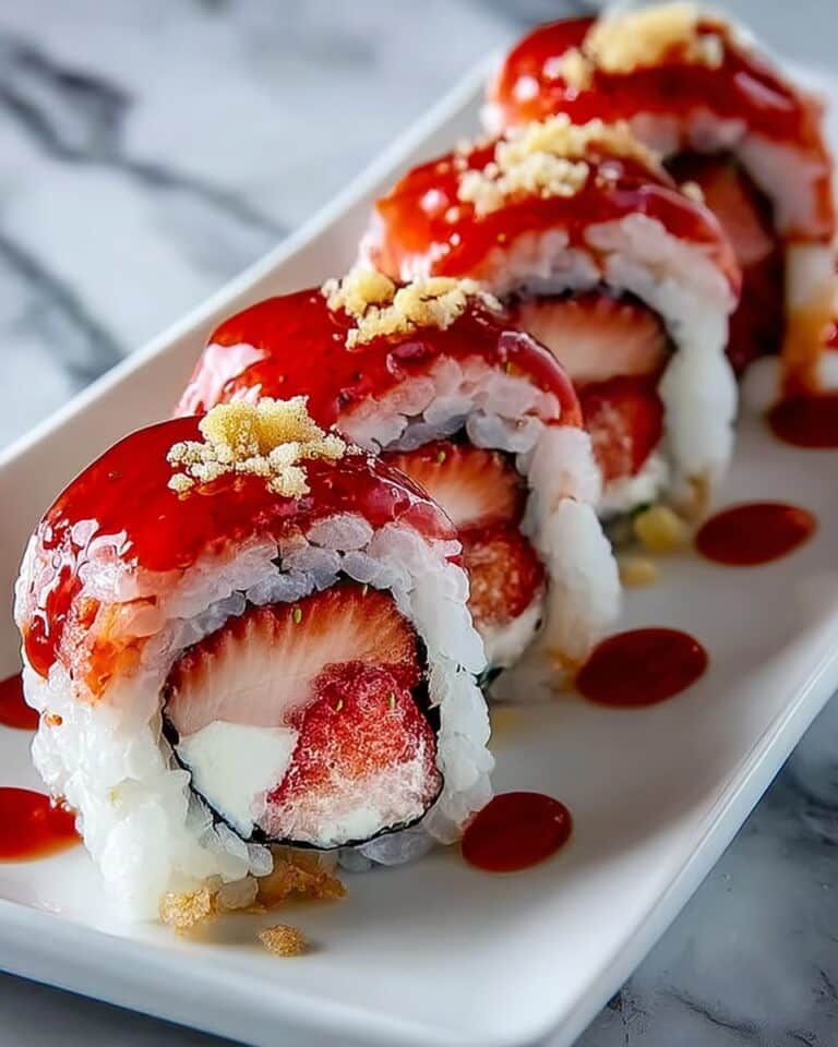 Creative & Cute Strawberry Shortcake Sushi Roll Dessert Recipe