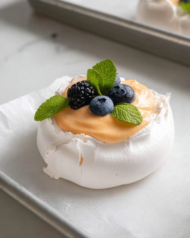 Mini Meringues with Lemon Curd and Fresh Berries Recipe