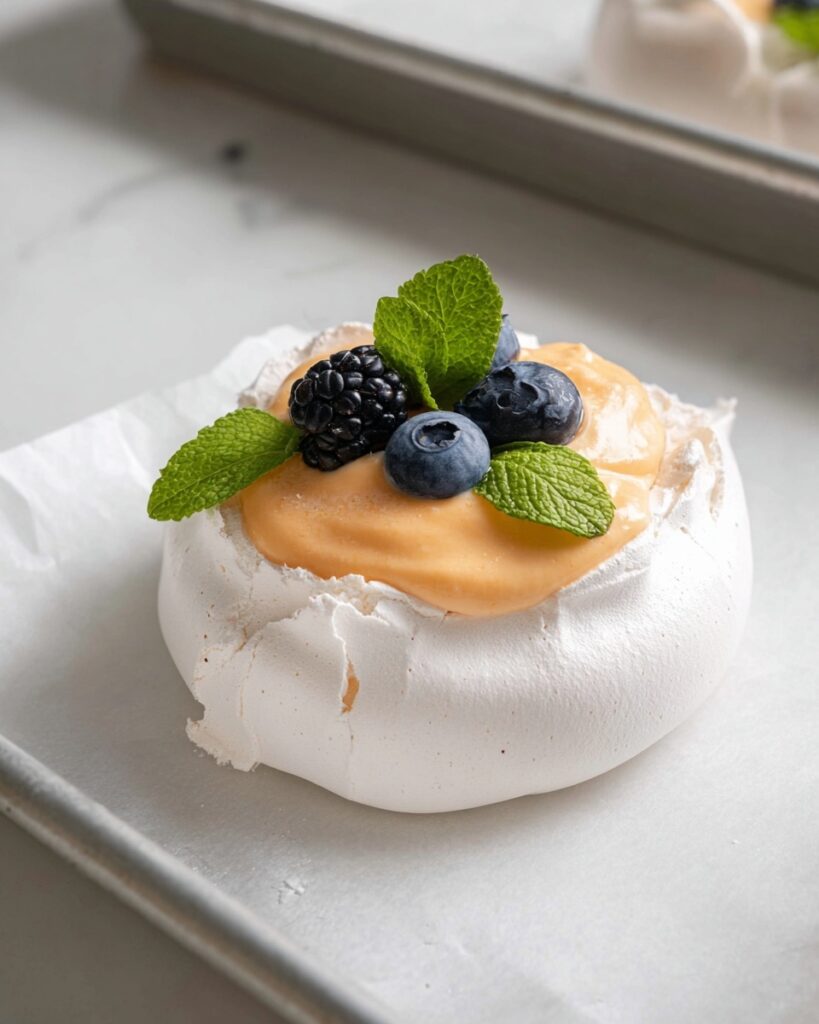 Mini Meringues with Lemon Curd and Fresh Berries Recipe
