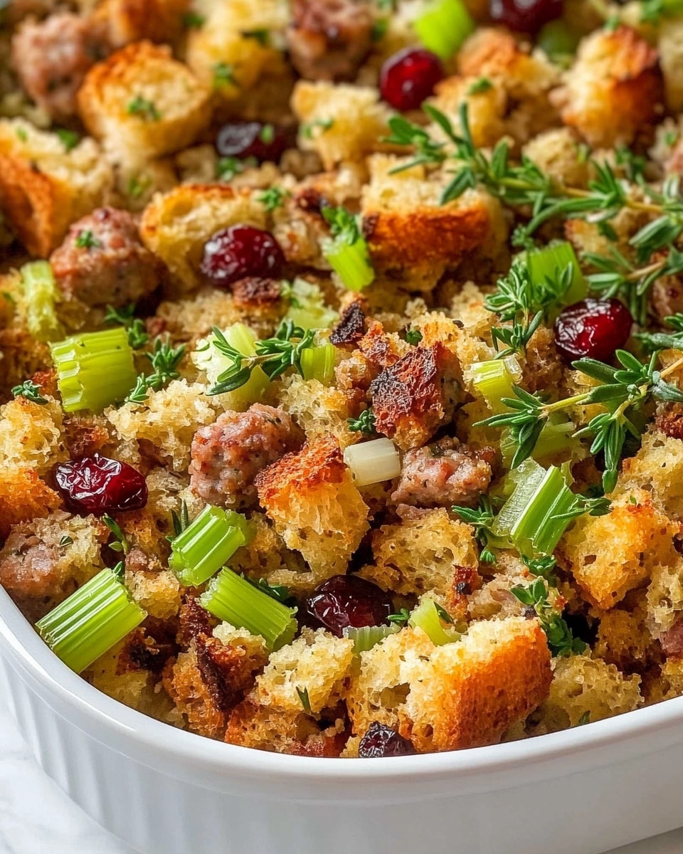 Sausage Stuffing for Thanksgiving Recipe - Recipe Image