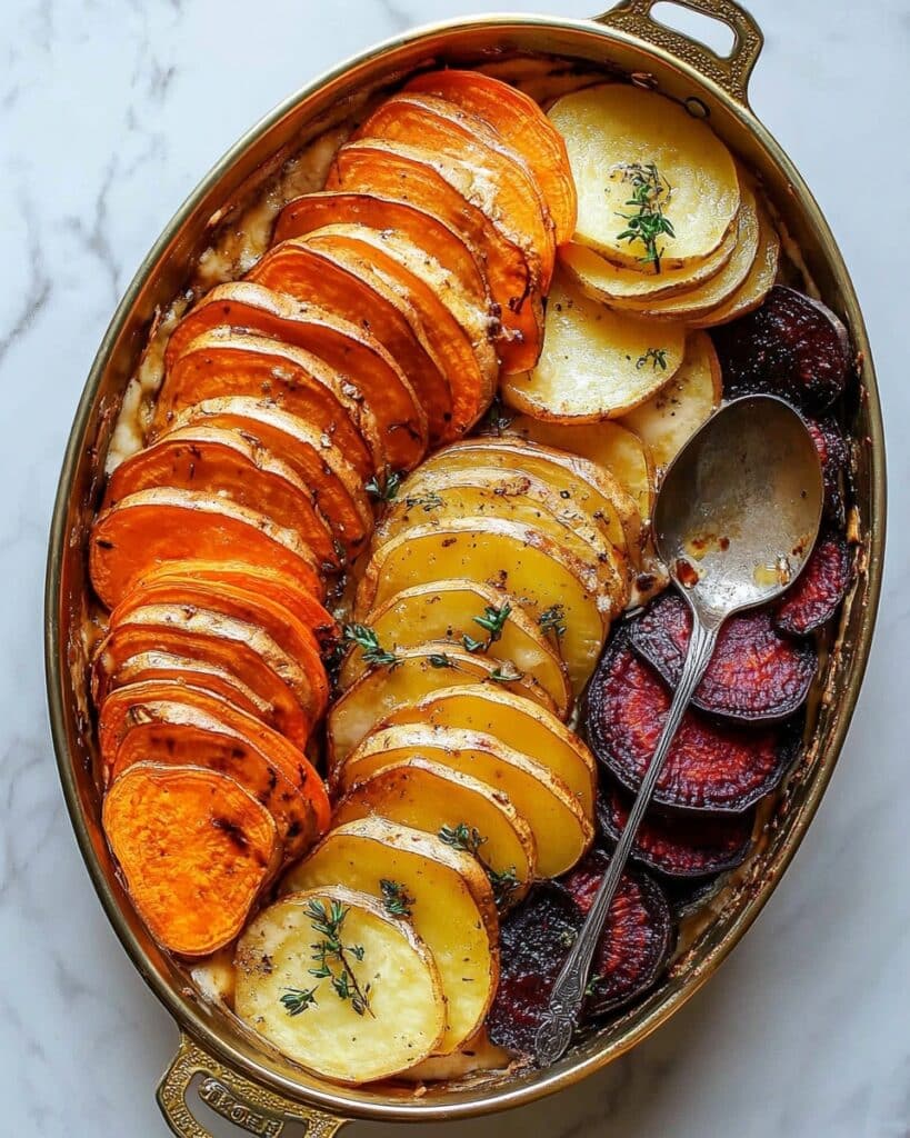 Cheesy Root Vegetable Gratin Recipe