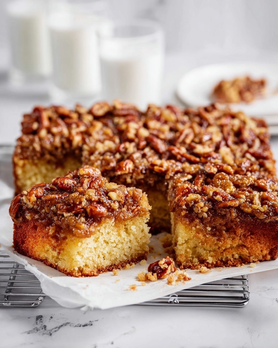 Pecan Upside-Down Cake Recipe - Recipe Image