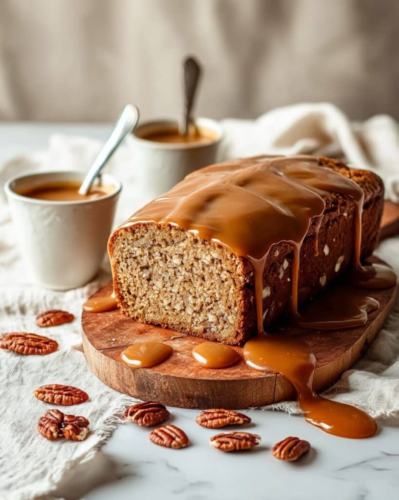 Rich Brown Butter Pumpkin Bread with a Salted Maple Glaze Recipe