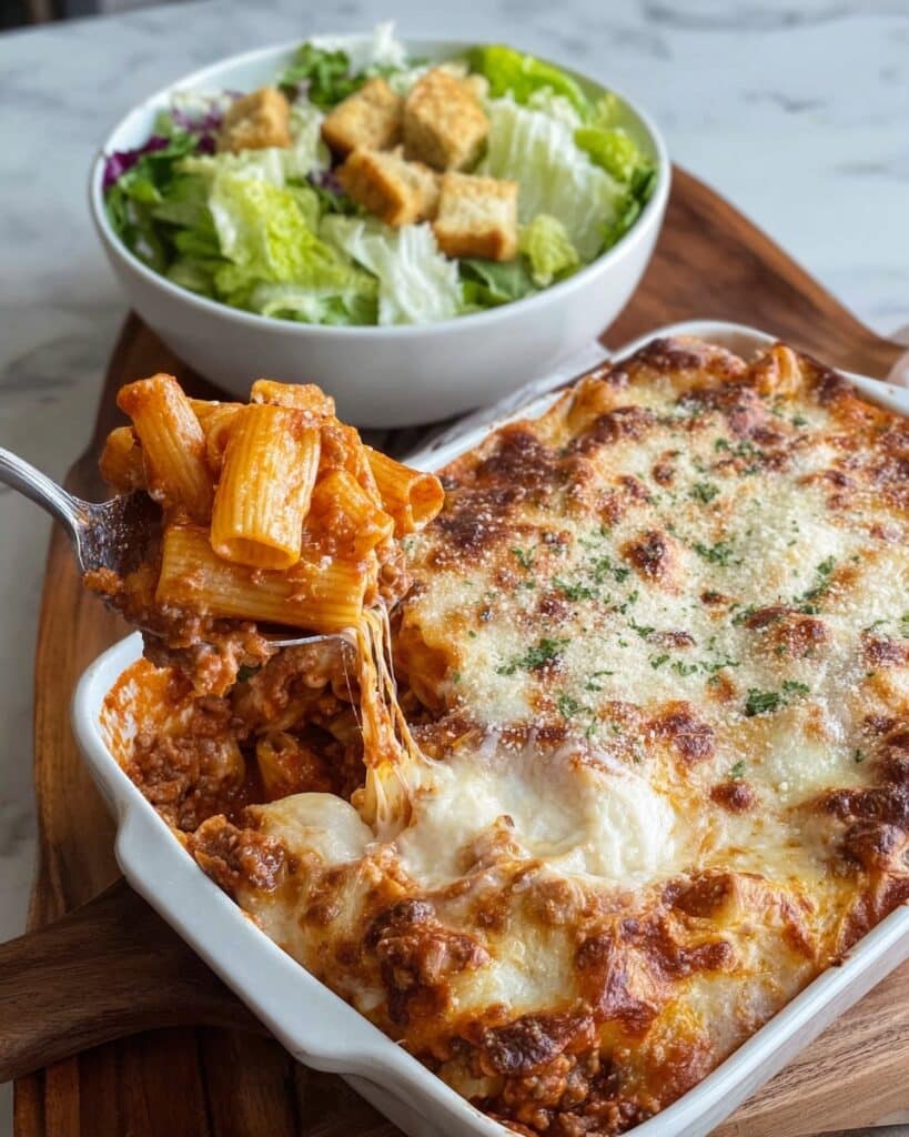 Cheesy Baked Rigatoni Recipe