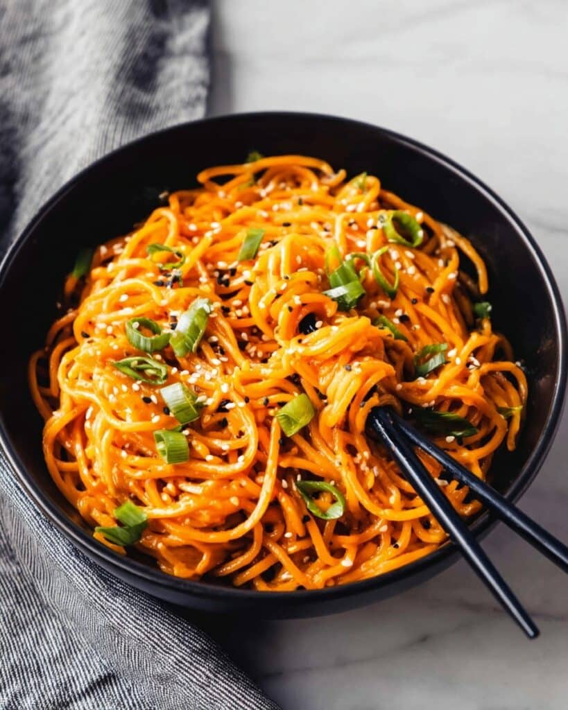 Saucy Gochujang Zucchini Noodles Recipe