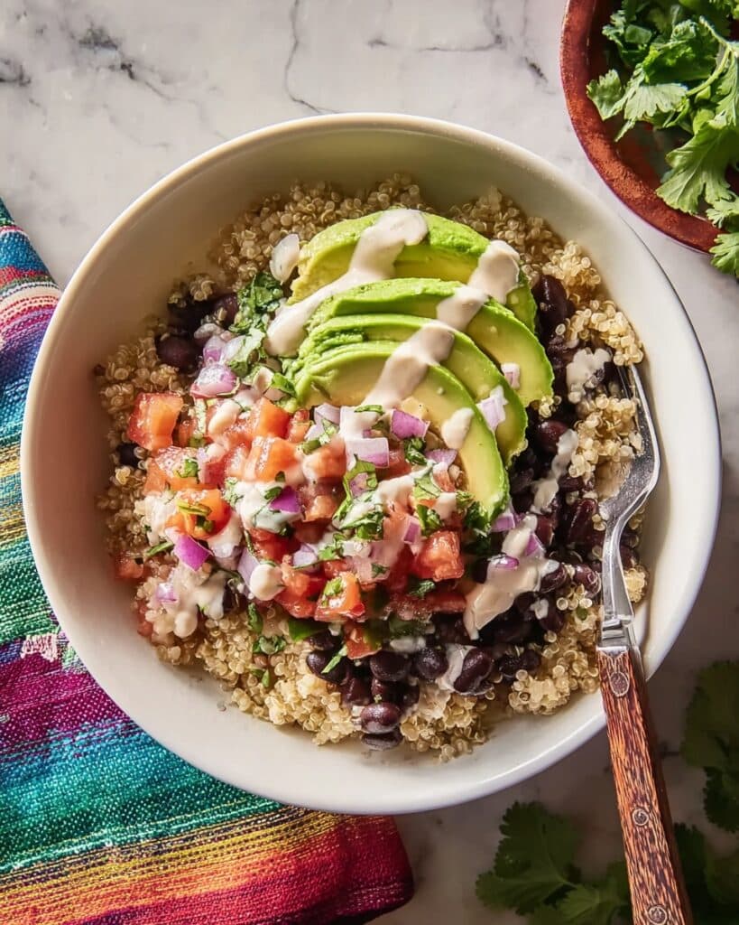 Quinoa Black Bean Burrito Bowls Recipe