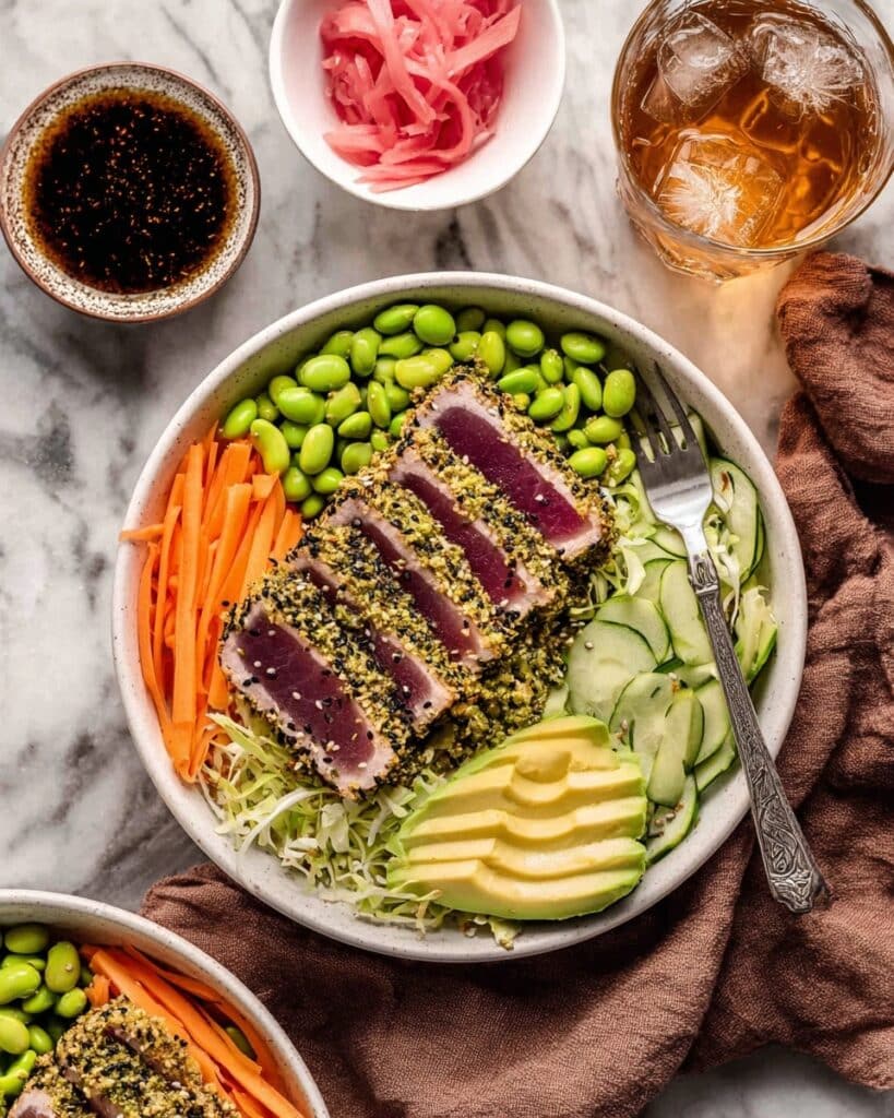 Sushi Salad with Wasabi Ahi Tuna Recipe