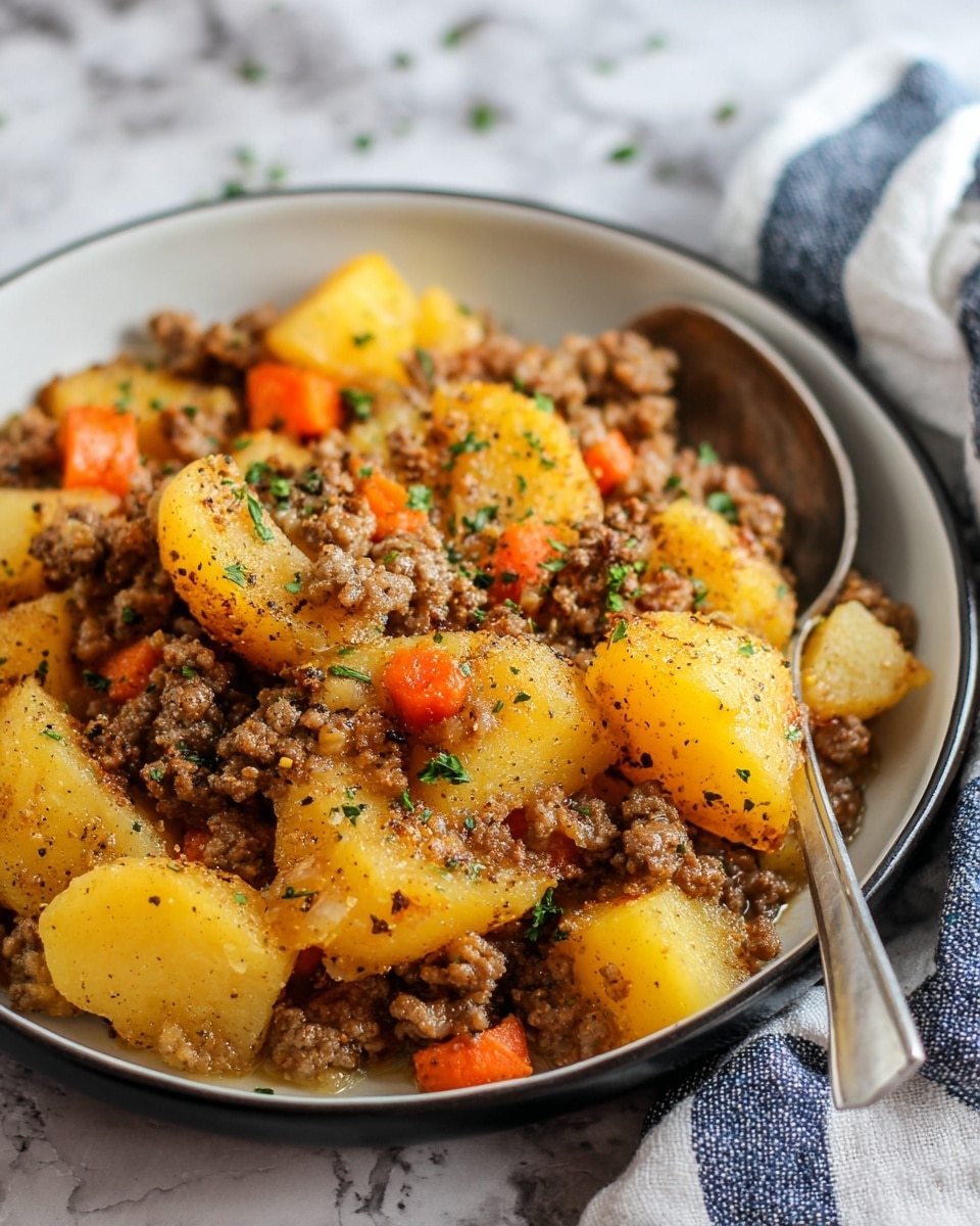 Hobo Casserole: Rustic Ground Beef and Potato Bake Recipe - Recipe Image