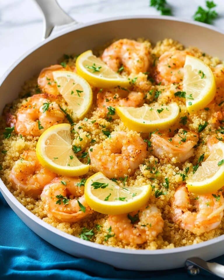 Healthy Garlic Shrimp with Quinoa Recipe