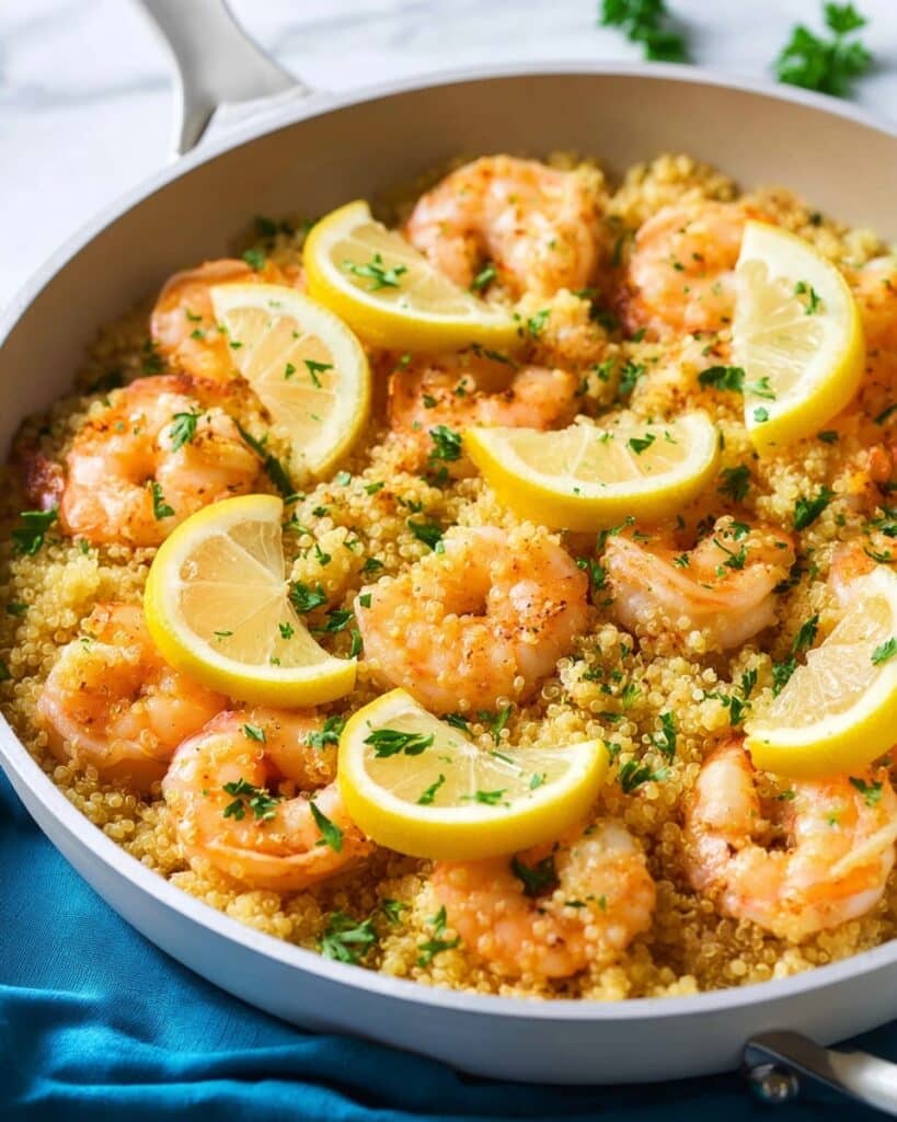 Healthy Garlic Shrimp with Quinoa Recipe
