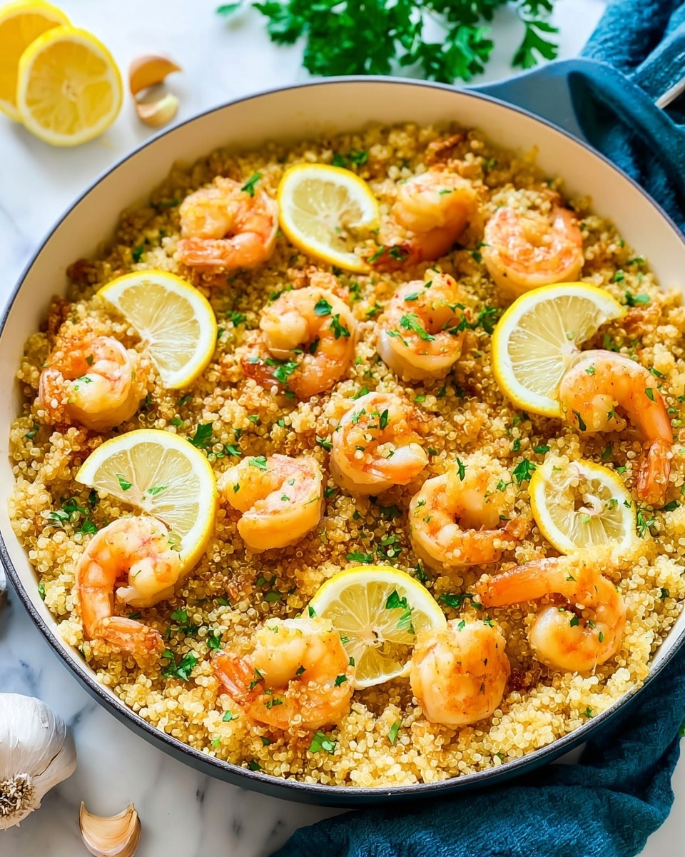 Healthy Garlic Shrimp with Quinoa Recipe - Recipe Image