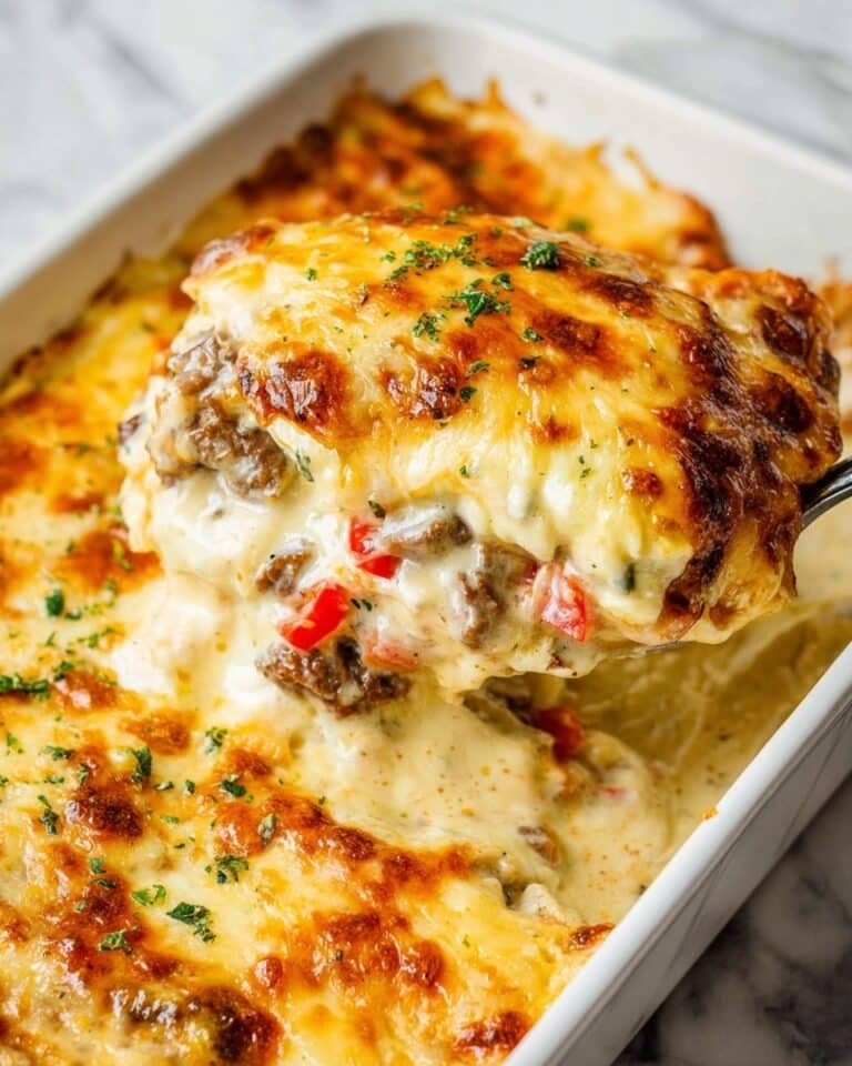 Philly Cheesesteak Casserole Recipe