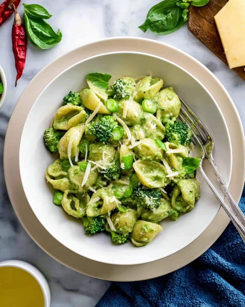 Broccoli Pasta with Garlic, Red Pepper Flakes, and Parmesan Recipe