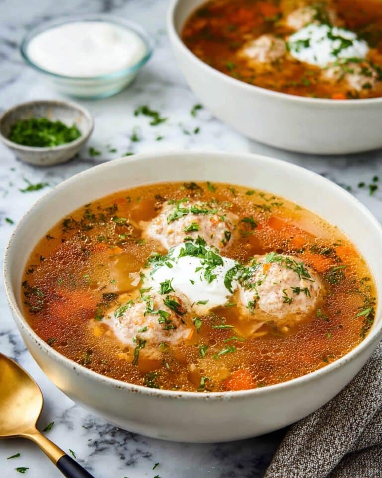 Romanian Meatball Soup (Ciorba de Perisoare) Recipe