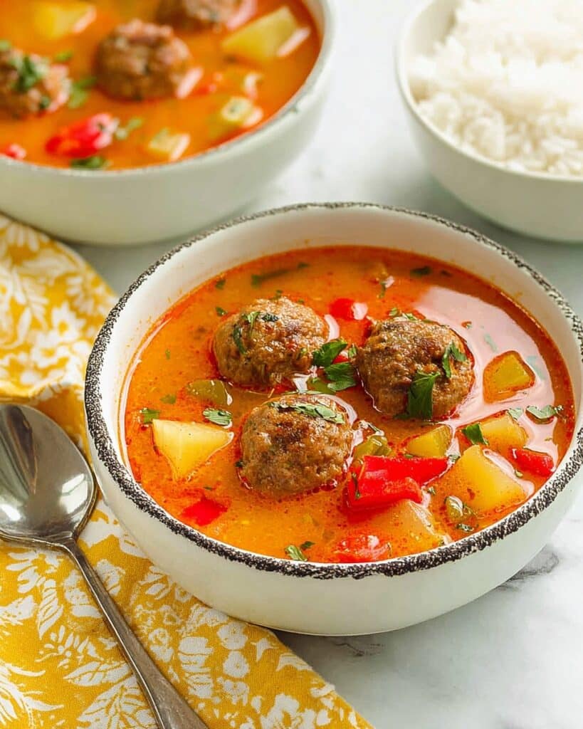 Albondigas Soup with Mexican Meatballs and Fresh Vegetables Recipe
