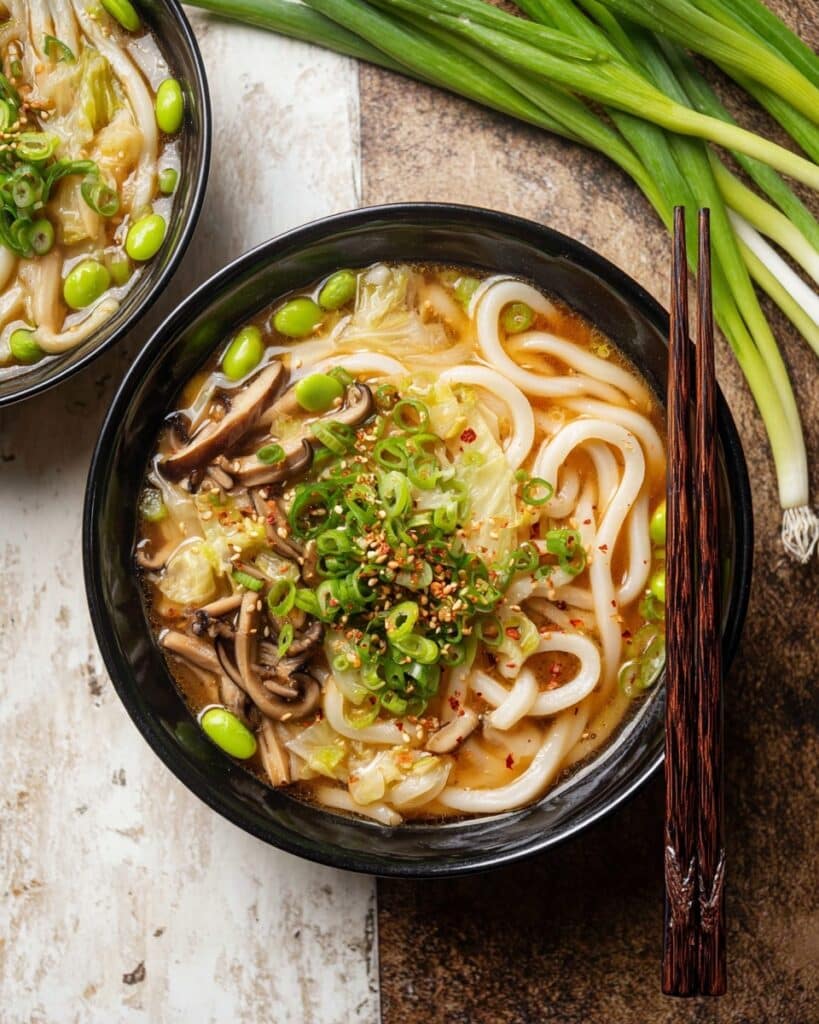 Udon Noodle Soup with Miso Broth Recipe