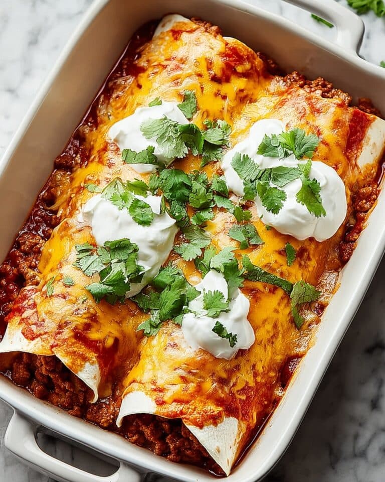 Creamy Ground Beef Enchiladas Recipe