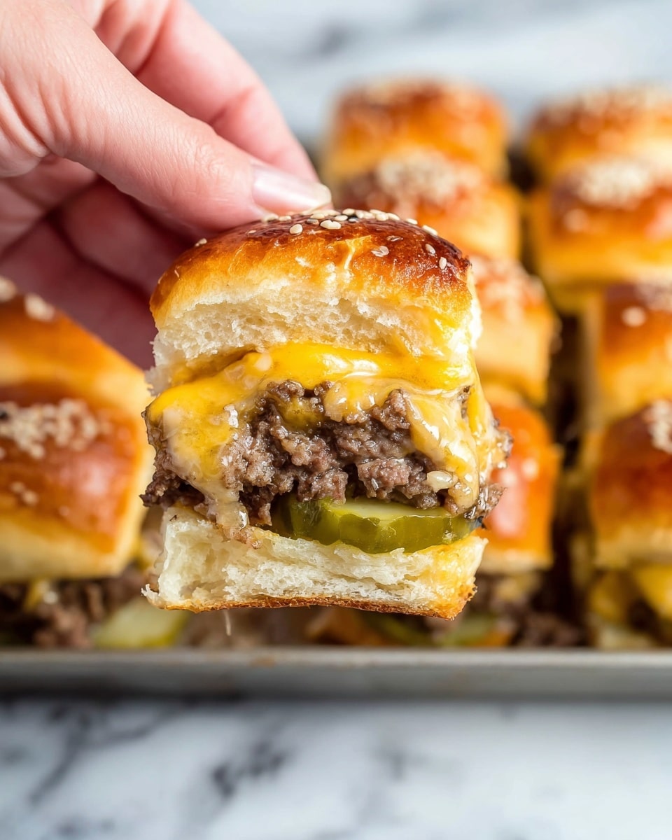 Hawaiian Roll Cheeseburger Sliders Recipe - Recipe Image