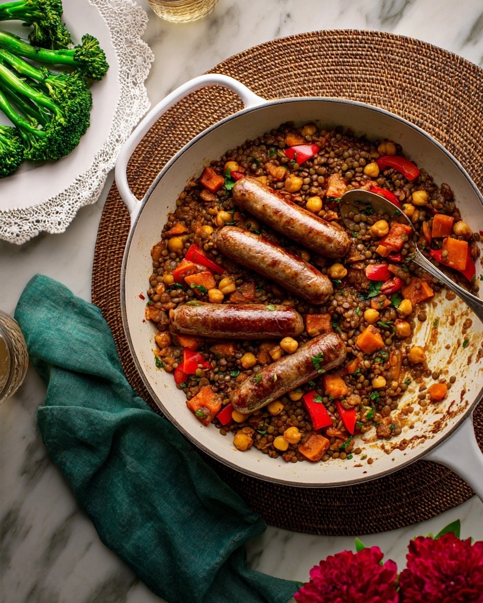 Sausage, Lentil, and Chickpea One-Pot Recipe - Recipe Image