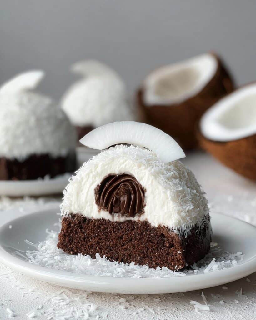 Coconut Dome with Chocolate Spread Recipe