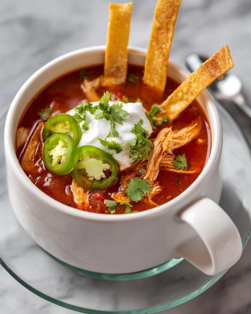 Healthy Chicken Tortilla Soup in Crock Pot Recipe