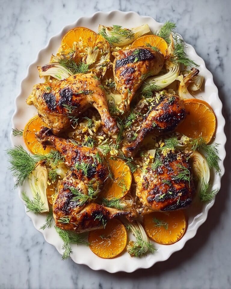 Orange Chicken with Fennel, Sage, and Tarragon Recipe