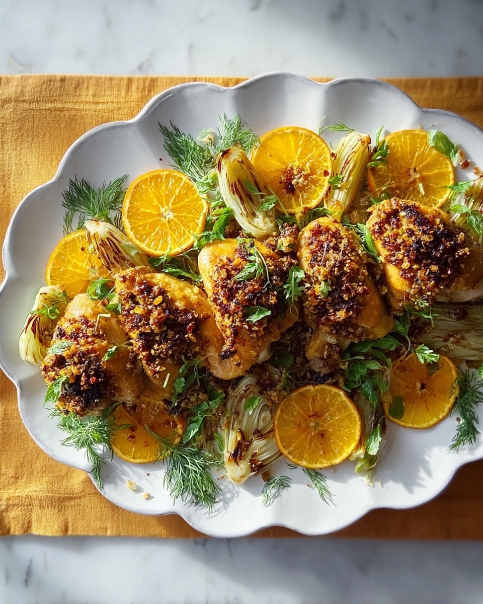 Orange Chicken with Fennel, Sage, and Tarragon Recipe - Recipe Image