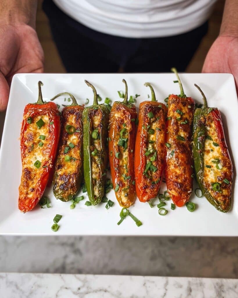Greek Stuffed Peppers with Feta and Kefalograviera Cheese Recipe
