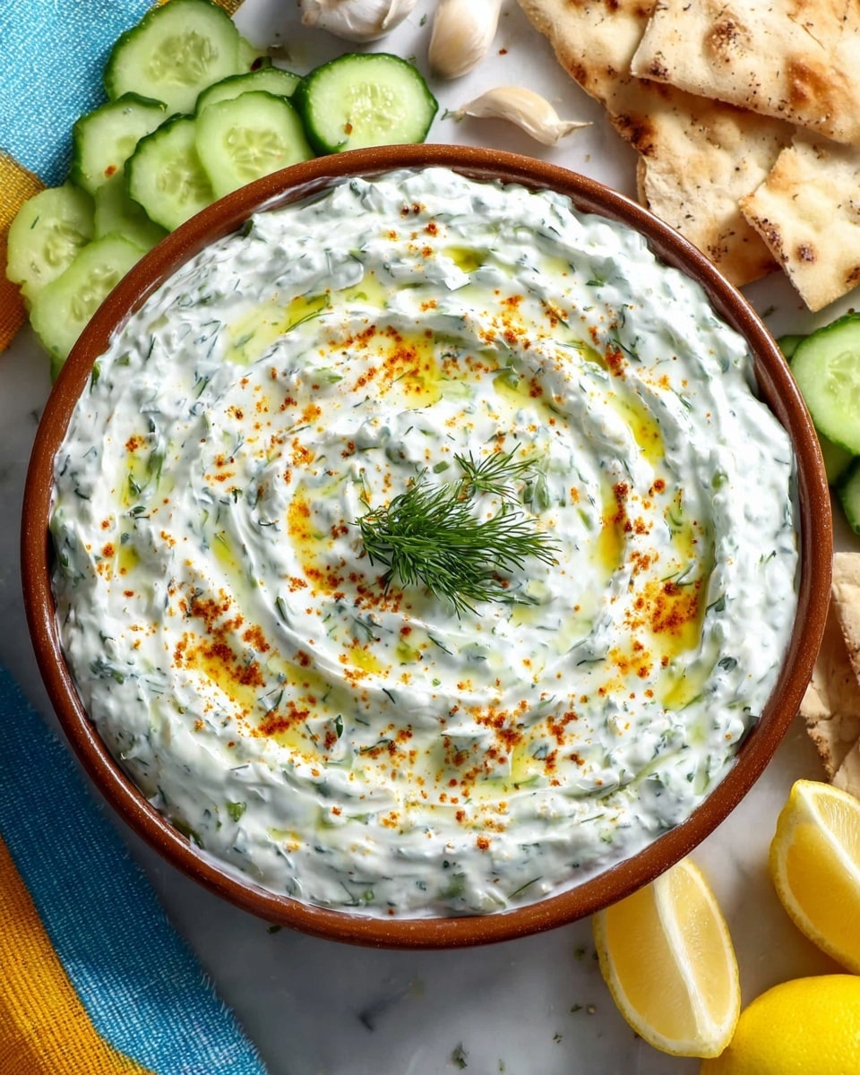 Creamy Greek Tzatziki with Fresh Herbs Recipe - Recipe Image