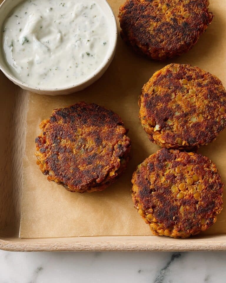 Lentil Burgers with Lemon Yogurt Dip Recipe