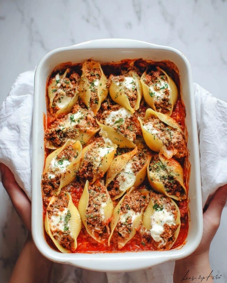 Stuffed Shells with Meat and Ricotta Filling Recipe