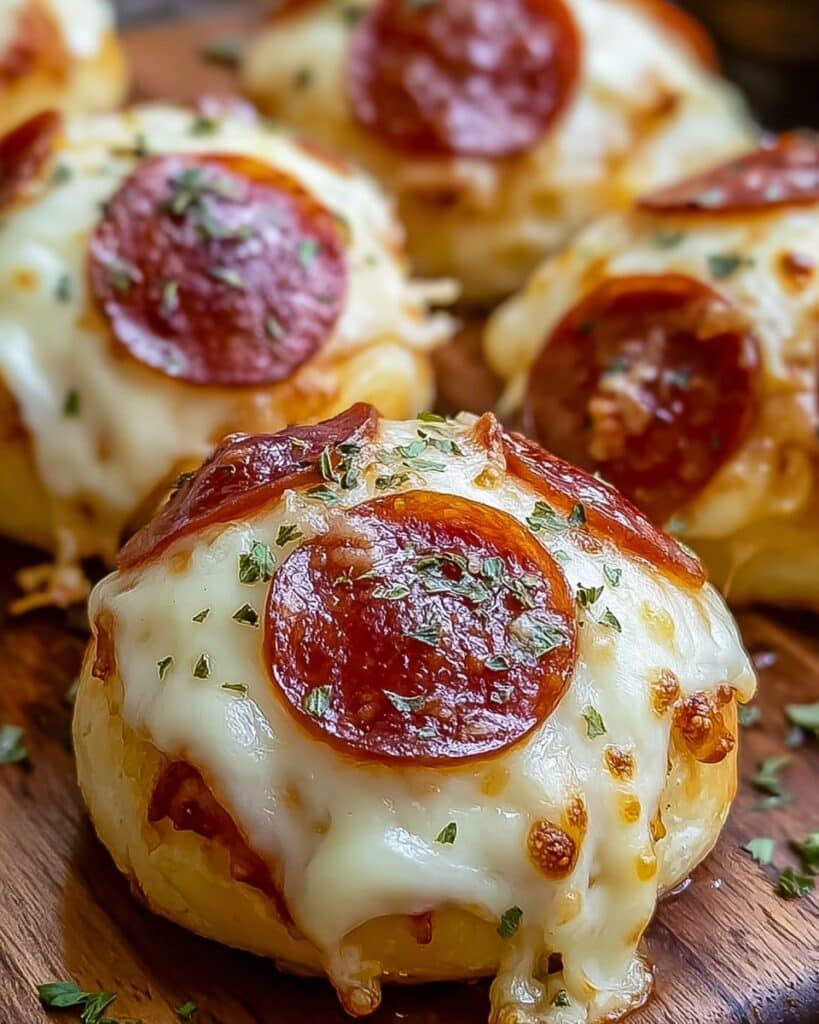 Cheesy Mini Pepperoni Pizza Bombs Recipe