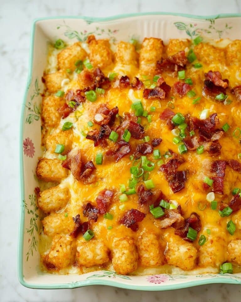 Chicken Bacon Ranch Tater Tot Casserole Recipe