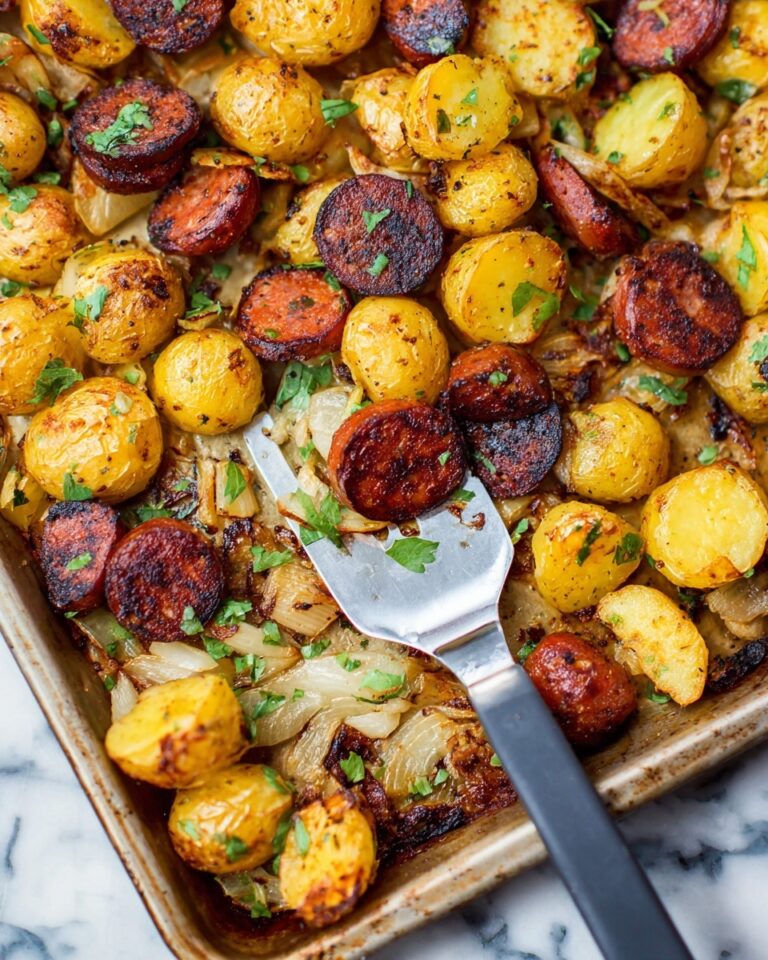 Sheet Pan Smoked Sausage and Potato Bake Recipe