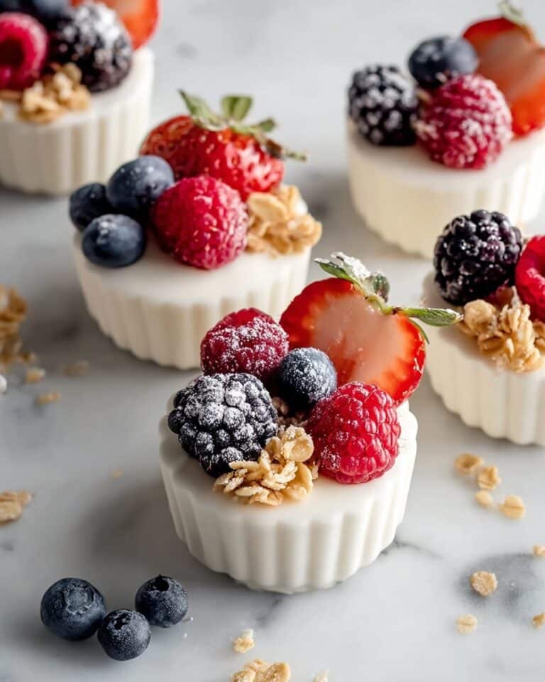 Frozen Yogurt Granola Cups with Berries Recipe