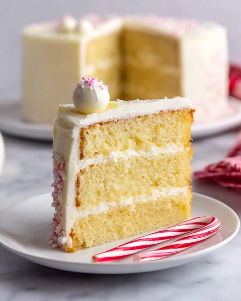 Candy Cane Layered Cake with Mint and Cream Cheese Frostings Recipe