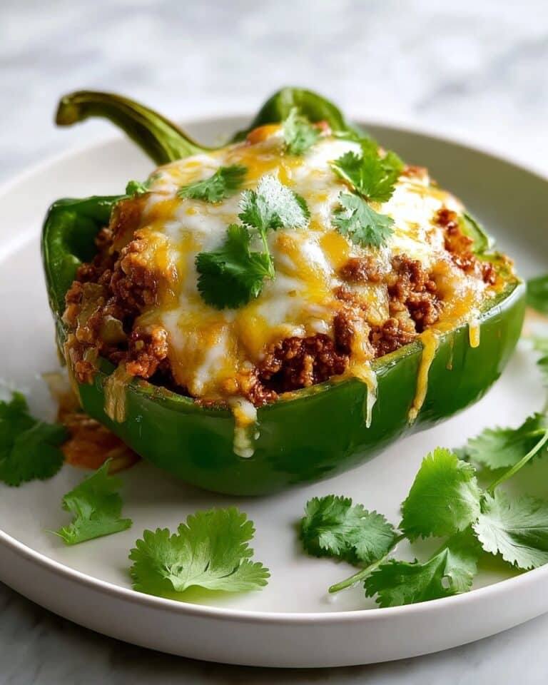 Beef and Rice Stuffed Poblano Peppers Recipe