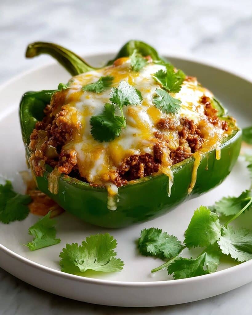 Beef and Rice Stuffed Poblano Peppers Recipe