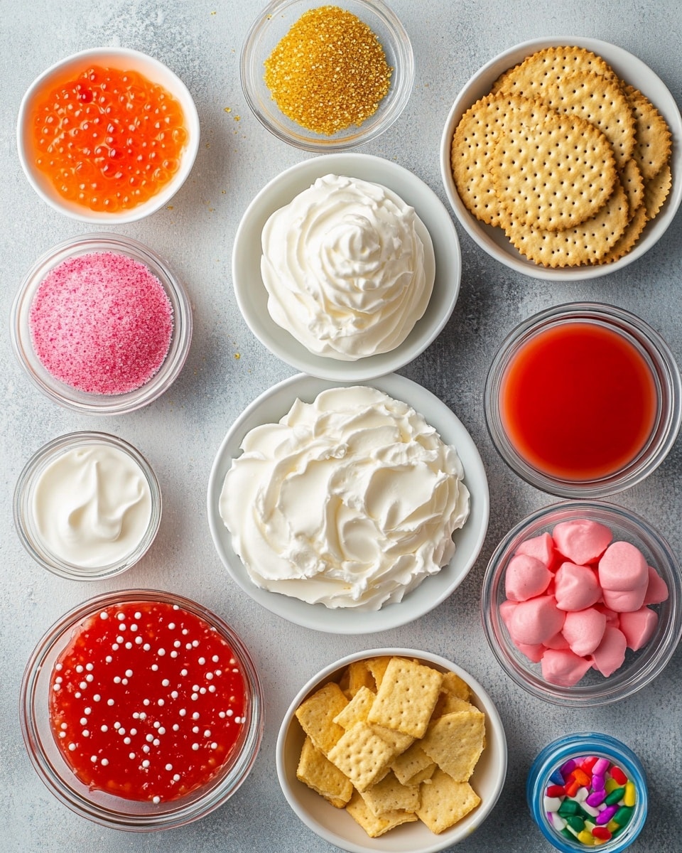 A slice of three-layer mousse pie with a crumbly light brown crust sits on a white plate with delicate swirled edges. The bottom mousse layer is pink with tiny darker pink specks, the middle layer is yellow and smooth, and the top layer is a soft peach color with small holes. A swirl of white whipped cream topped with yellow crumbs rests on the peach layer. The slice is held by a silver spatula, and in the background, the rest of the pie with similar whipped cream swirls is visible on a white marbled surface. Photo taken with an iphone --ar 4:5 --v 7