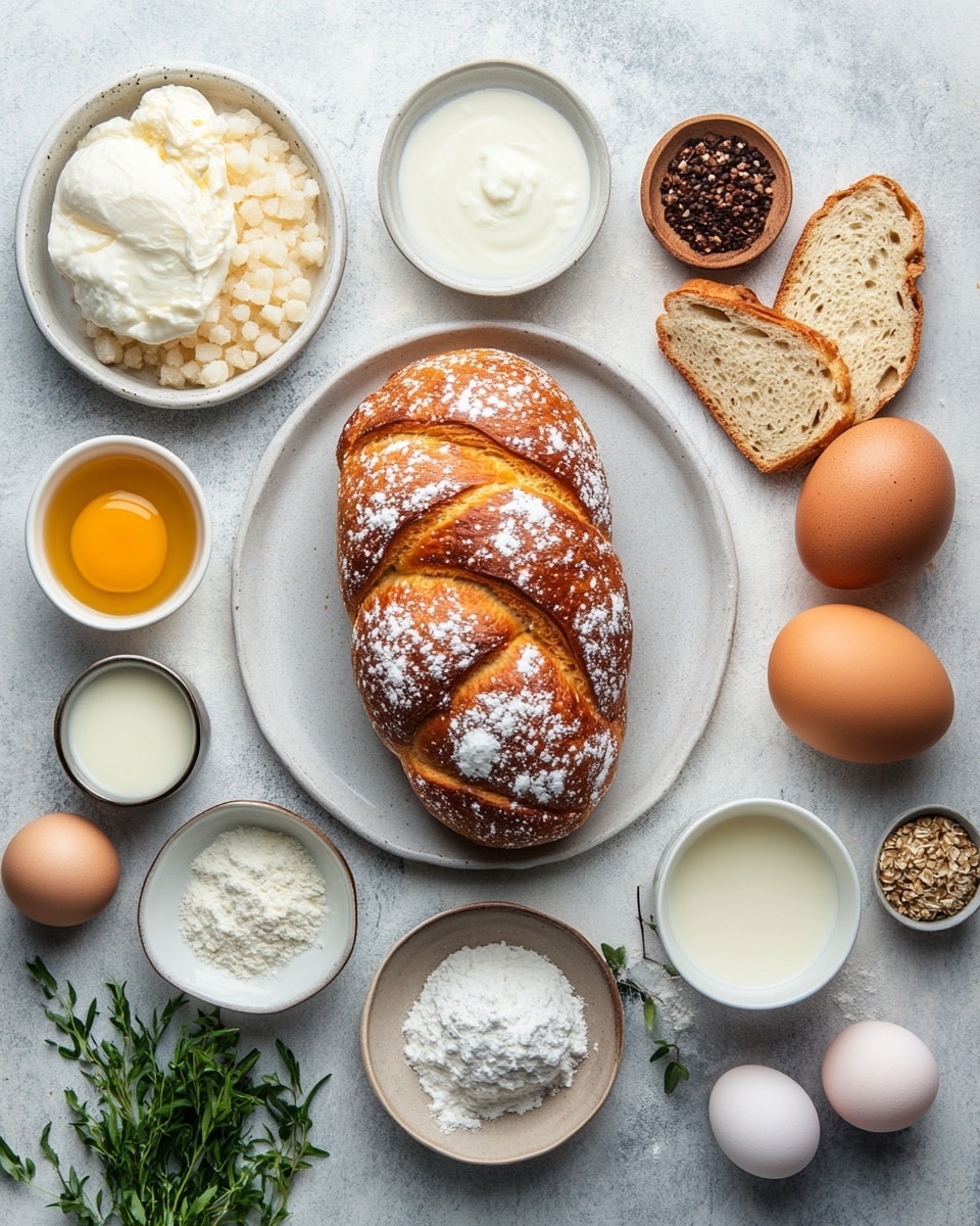 A close-up view of a stack of four golden-brown grilled cheese sandwiches on a white plate. Each sandwich has two thick slices of bread with a crispy, textured crust and a melted white cheese layer in the middle. Amber syrup is slowly dripping down the sides, creating shiny, sticky trails that catch the light. On top of the stack, a small green herb sprig adds a fresh touch. The plate rests on a white marbled surface, and the photo is taken with an iphone --ar 4:5 --v 7