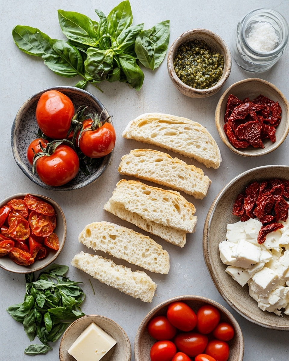 A close-up image shows a woman's hand holding a toasted sandwich with three layers of golden-brown bread. Between the bread layers, there are melted stretchy cheese strands, green pesto sauce spread evenly, shredded white chicken pieces, and dried red sun-dried tomato slices, all layered neatly. The sandwich filling looks creamy and textured, and the cheese pulls apart in stringy strands from the edges. The sandwich is held over a white marbled surface with some blurred green herb pieces in the background. Photo taken with an iphone --ar 4:5 --v 7