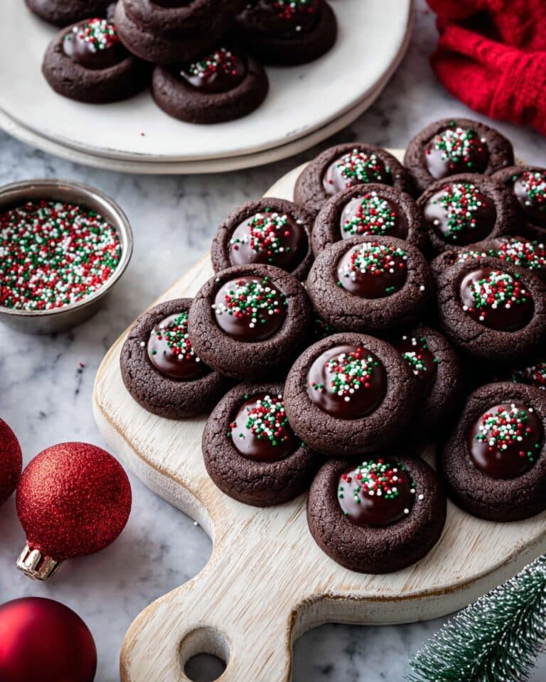 Chocolate Thumbprint Cookies with Rich Chocolate Ganache Recipe