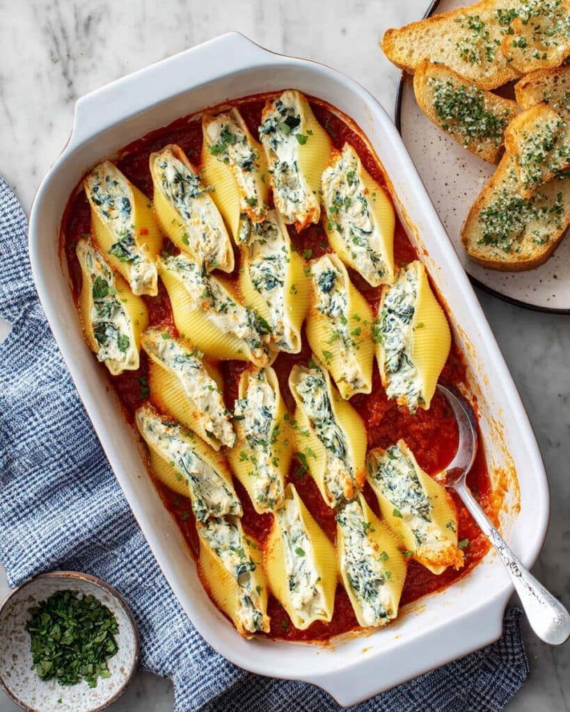 Easy Christmas Stuffed Shells Recipe