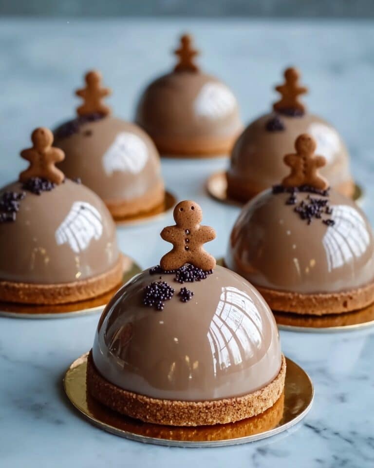 Christmas Gingerbread Latte Mousse Domes Recipe