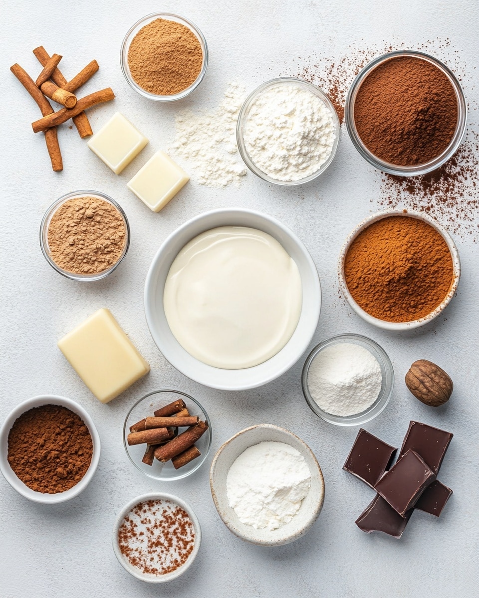 A dessert with three main layers is shown on a white plate with chocolate sauce decoration. The bottom layer is a thick, crumbly, dark brown cake base shaped in a circle with a bite taken out from the front. The middle layer is a smooth, light brown mousse dome that is half exposed where the bite is. The top layer is a glossy chocolate glaze that covers the outer half of the mousse dome, topped with a small pile of crumbly chocolate bits. The plate and dessert sit on a white marbled surface. Photo taken with an iphone --ar 4:5 --v 7