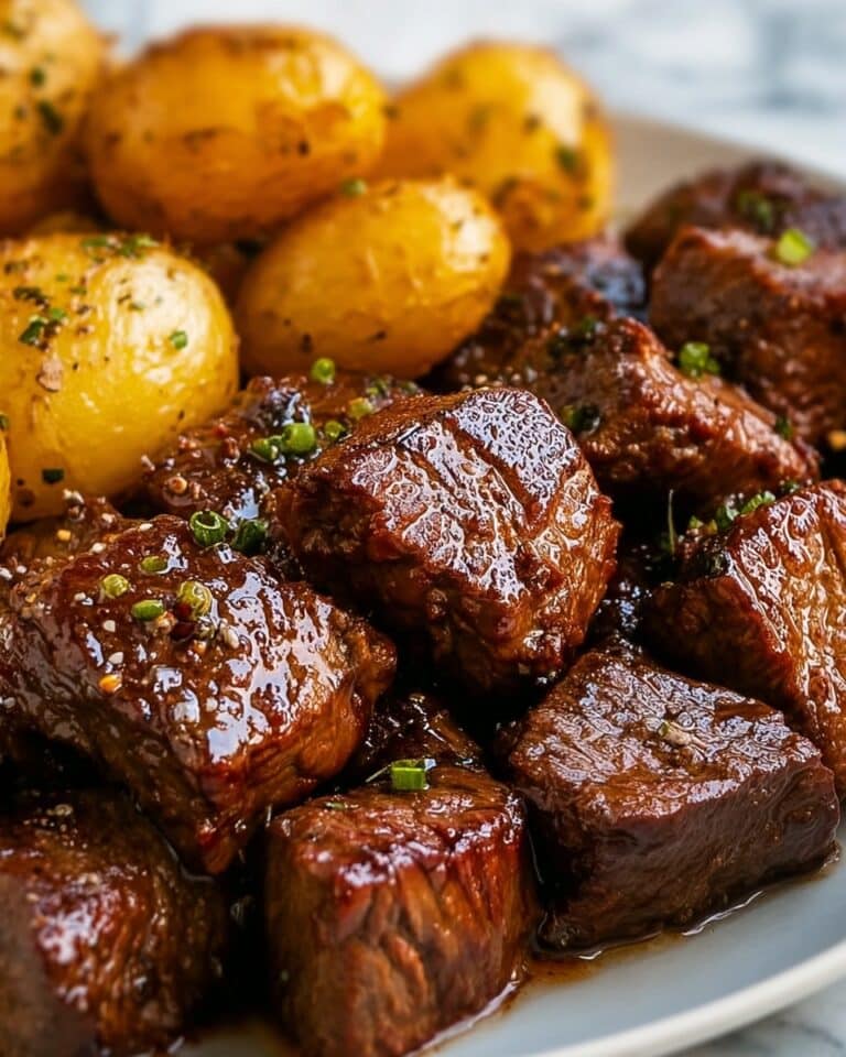 Garlic Butter Steak Bites and Potatoes Recipe